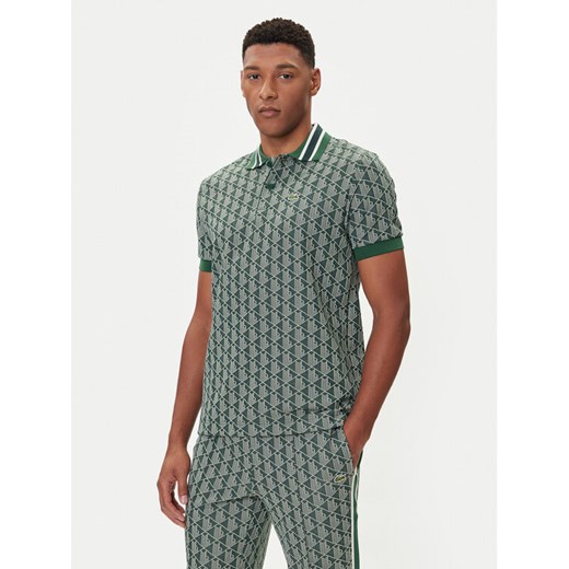 Lacoste Polo DH1417 Zielony Regular Fit ze sklepu MODIVO w kategorii T-shirty męskie - zdjęcie 185635029