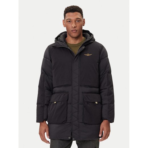 Aeronautica Militare Kurtka zimowa 252AB3015UCT04211 Czarny Regular Fit ze sklepu MODIVO w kategorii Kurtki męskie - zdjęcie 185635046