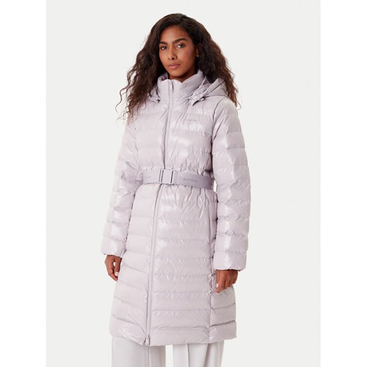 Calvin Klein Kurtka zimowa LV044D543G Szary Slim Fit ze sklepu MODIVO w kategorii Kurtki damskie - zdjęcie 185635065