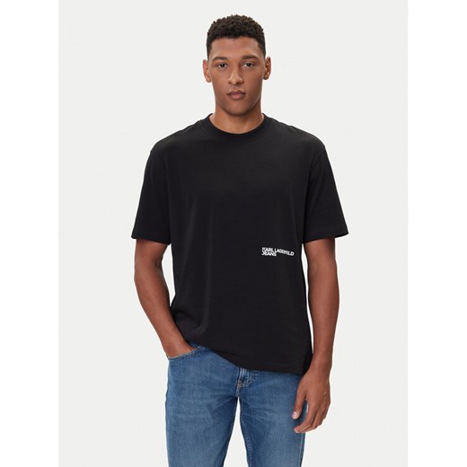 Karl Lagerfeld Jeans T-Shirt A4M17030 Czarny Relaxed Fit ze sklepu MODIVO w kategorii T-shirty męskie - zdjęcie 185635118