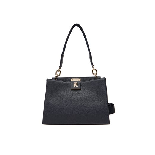 Tommy Hilfiger Torebka Th Her Med Satchel Corp AW0AW17830 Granatowy ze sklepu MODIVO w kategorii Torebki damskie - zdjęcie 185635125