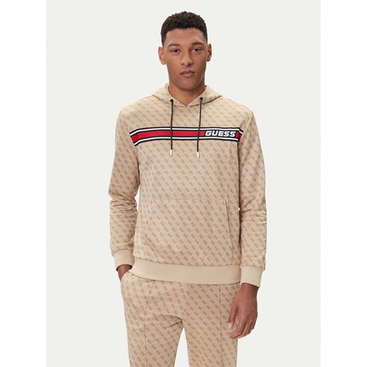 Guess Bluza Z4BQ30 K7122 Beżowy Regular Fit ze sklepu MODIVO w kategorii Bluzy męskie - zdjęcie 185635127