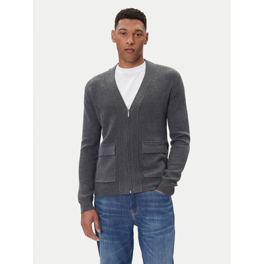 Guess Kardigan M5BR10 Z0432 Szary Regular Fit ze sklepu MODIVO w kategorii Swetry męskie - zdjęcie 185635168