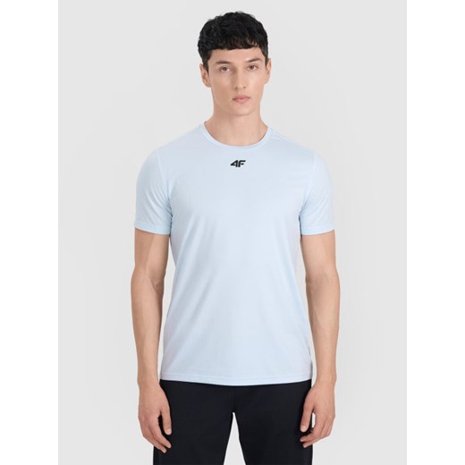 Męska koszulka treningowa 4F 4FWAW25TFTSM1522 - niebieska ze sklepu Sportstylestory.com w kategorii T-shirty męskie - zdjęcie 185637376