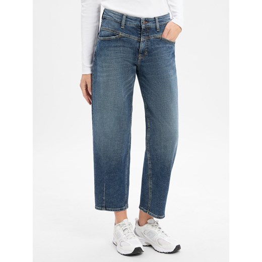Cambio Dżinsy - Elin Kobiety Bawełna blue stone jednolity ze sklepu vangraaf w kategorii Jeansy damskie - zdjęcie 185638388