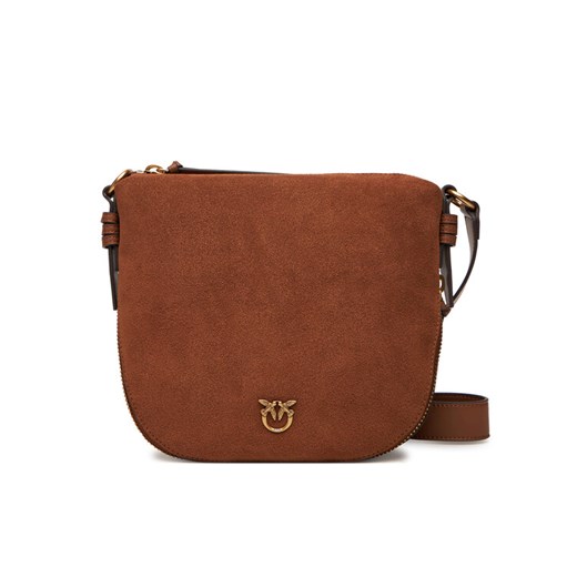 PINKO Torebka Hobo Zip Around Mini Al 25-26 PLTT 105332 A2JH Brązowy ze sklepu MODIVO w kategorii Listonoszki - zdjęcie 185638586