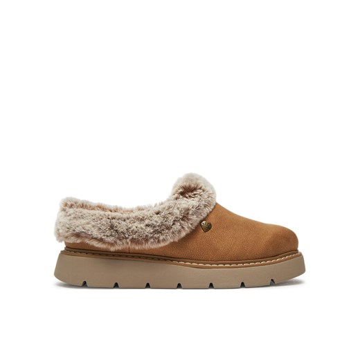 Kapcie Skechers 114762/CSNT Brązowy ze sklepu eobuwie.pl w kategorii Kapcie damskie - zdjęcie 185641828