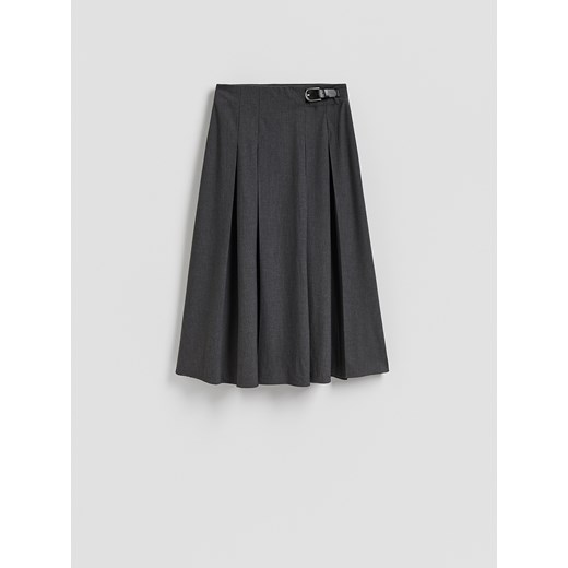 Reserved - Plisowana spódnica midi - szary Reserved S Reserved