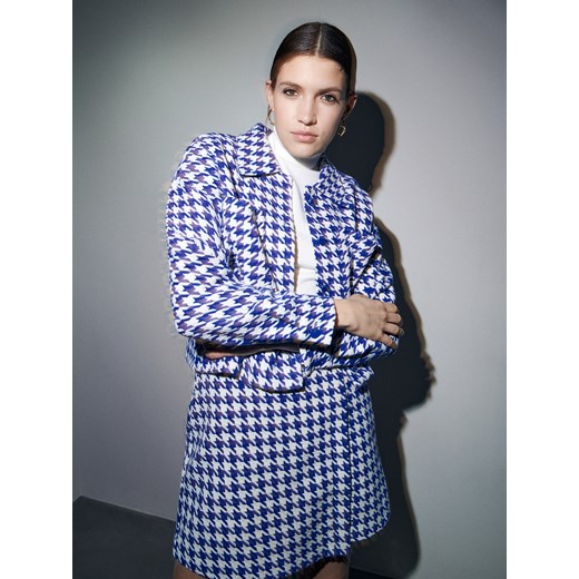 Reserved - Spódnica z domieszką wełny - niebieski Reserved 42 Reserved okazja