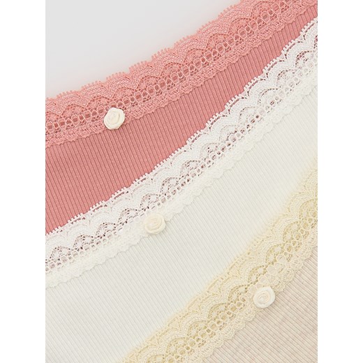 Reserved - Bawełniane majtki figi 3 pack - różowy Reserved XL Reserved