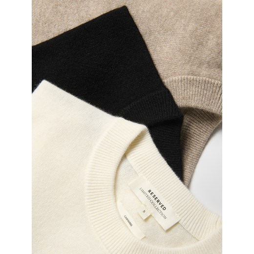 Reserved - Sweter z kaszmiru - czarny Reserved M Reserved