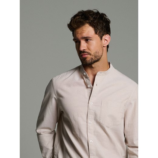 Sinsay - Bawełniana koszula regular fit - beżowy Sinsay M Sinsay
