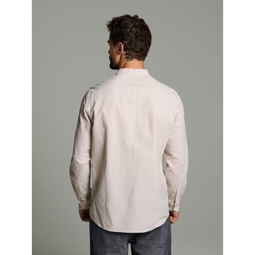 Sinsay - Bawełniana koszula regular fit - beżowy Sinsay XL Sinsay