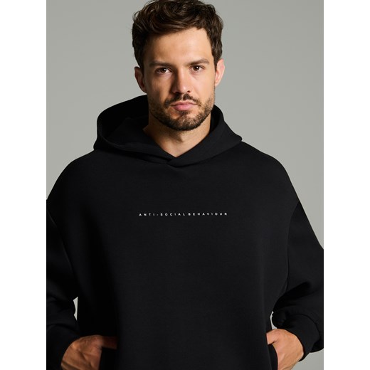 Sinsay - Bluza z kapturem - czarny Sinsay S Sinsay
