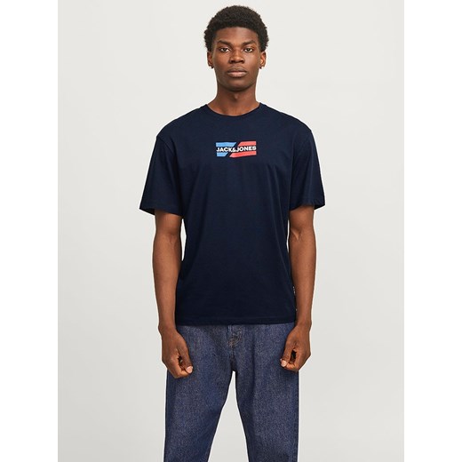 Jack &amp; Jones Koszulka &quot;Jjcorp&quot; w kolorze granatowym ze sklepu Limango Polska w kategorii T-shirty męskie - zdjęcie 185645169
