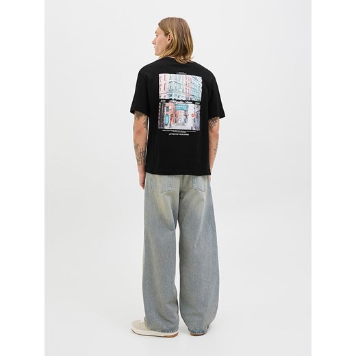 Jack &amp; Jones Koszulka &quot;Jorbillyburg Photo&quot; w kolorze czarnym Jack & Jones S promocja Limango Polska