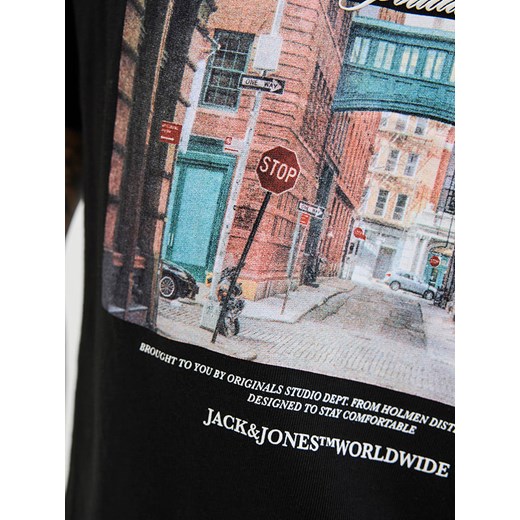 Jack &amp; Jones Koszulka &quot;Jorbillyburg Photo&quot; w kolorze czarnym Jack & Jones XL okazja Limango Polska