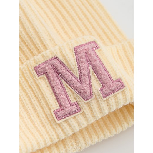 Reserved - Czapka z haftem - złamana biel Reserved 5-9 lat Reserved