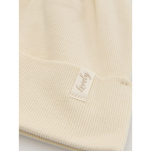 Reserved - Bawełniana czapka - złamana biel Reserved 5-9 lat Reserved