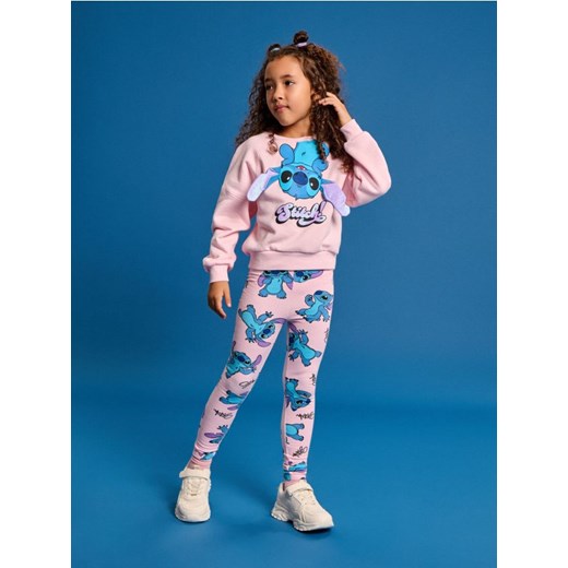 Sinsay - Bawełniane legginsy ze wzorkiem Stitch - różowy - id: 120GA-03X - marki Sinsay - 185648326 Sinsay - Bawełniane legginsy ze wzorkiem Stitch - różowy ze sklepu Sinsay w kategorii Spodnie dziewczęce - zdjęcie 185648326