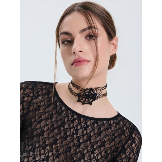 Sinsay - Naszyjnik choker 2 pack - czarny Sinsay One Size Sinsay