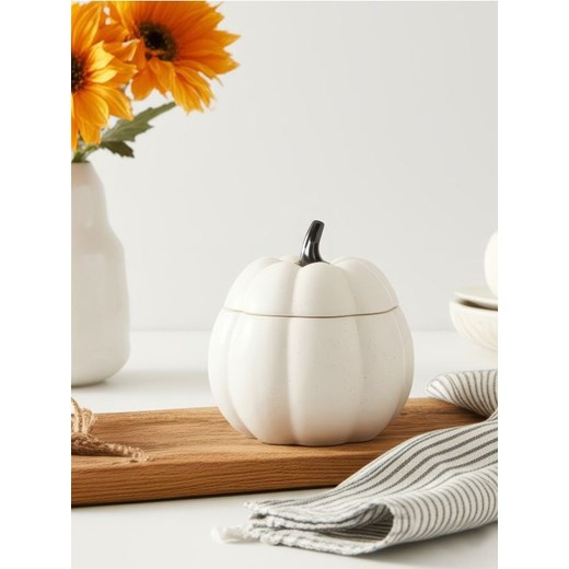 Sinsay - Pojemnik do przechowywania z pokrywką - biały Sinsay One Size Sinsay