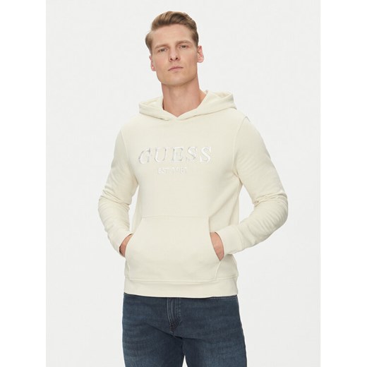 Guess Bluza M5GQ36 KCN01 Écru Regular Fit ze sklepu MODIVO w kategorii Bluzy męskie - zdjęcie 185649069