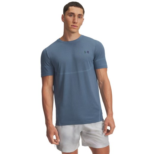 Męska koszulka treningowa Under Armour UA Vanish Elite Seamless SS - niebieska ze sklepu Sportstylestory.com w kategorii T-shirty męskie - zdjęcie 185649997