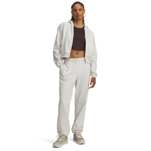 Damskie dresy joggery Under Armour UA Icon Vida Fleece Jogger - białe ze sklepu Sportstylestory.com w kategorii Spodnie damskie - zdjęcie 185650085