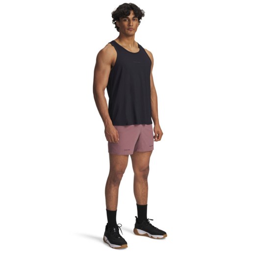 Męskie spodenki treningowe Under Armour Project Rock Ultimate Short - różowe ze sklepu Sportstylestory.com w kategorii Spodenki męskie - zdjęcie 185650105