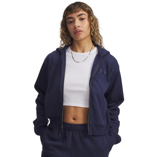 Damska bluza rozpinana z kapturem Under Armour UA Icon Vida Fleece - granatowa ze sklepu Sportstylestory.com w kategorii Bluzy damskie - zdjęcie 185650135