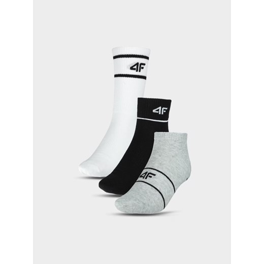 Skarpetki casual uniseks (3-pack) 4F 4FWMM00USOCU377 - multikolor ze sklepu Sportstylestory.com w kategorii Skarpetki męskie - zdjęcie 185650187