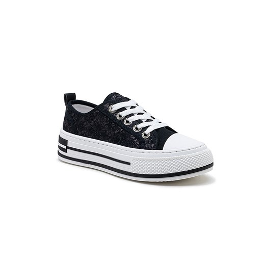 Foreverfolie Sneakersy w kolorze czarnym ze sklepu Limango Polska w kategorii Trampki damskie - zdjęcie 185650546