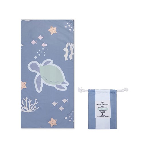 Swim Essentials Ręcznik plażowy &quot;Coral Bliss&quot; w kolorze niebieskim - 135 x 65 cm ze sklepu Limango Polska w kategorii Ręczniki - zdjęcie 185650677