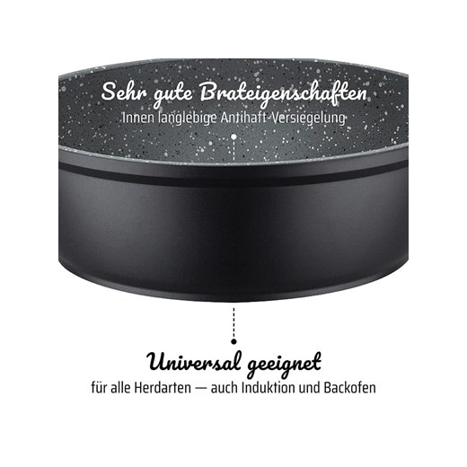 GSW Patelnia &quot;Gourmet&quot; w kolorze czarnym - Ø 24 cm Gsw onesize Limango Polska wyprzedaż