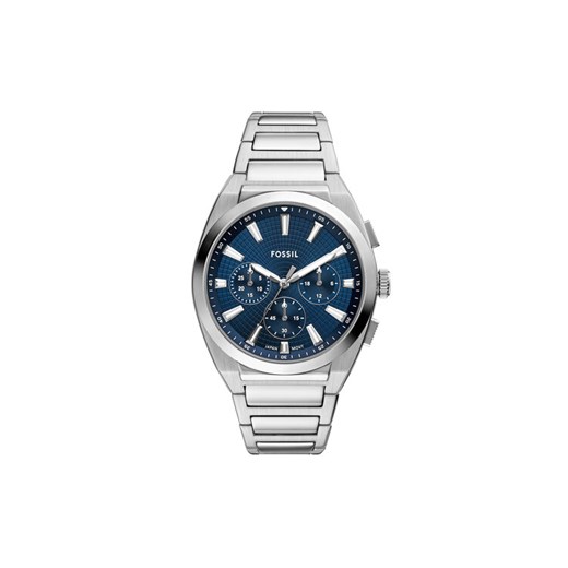 Zegarek Fossil Everett Chronograph FS6104 Srebrny ze sklepu eobuwie.pl w kategorii Zegarki - zdjęcie 185651596