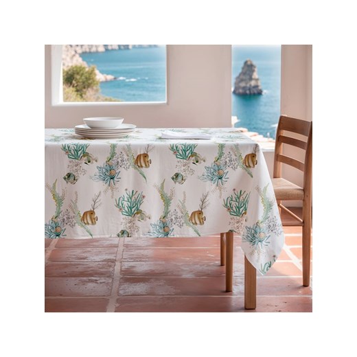 Mint Rugs Obrus &quot;Summer Special Formentera&quot; w kolorze biało-turkusowym ze sklepu Limango Polska w kategorii Obrusy i bieżniki - zdjęcie 185652259