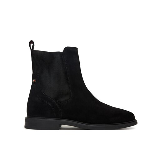 Sztyblety Tommy Hilfiger Flag Boot FW0FW08780 Czarny ze sklepu eobuwie.pl w kategorii Botki - zdjęcie 185653115
