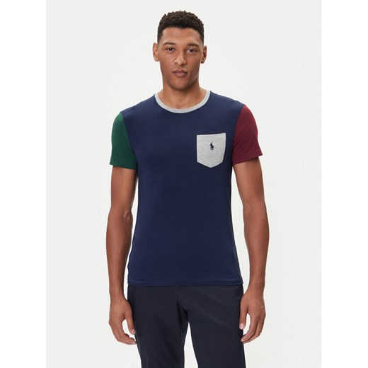 Polo Ralph Lauren T-Shirt 710849543003 Granatowy Custom Slim Fit ze sklepu MODIVO w kategorii T-shirty męskie - zdjęcie 185653918