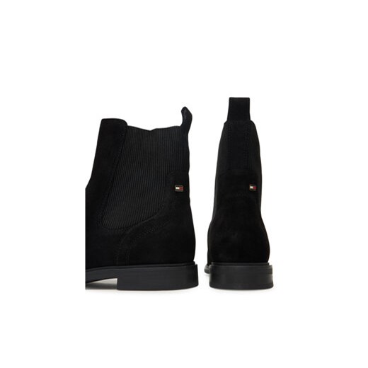 Tommy Hilfiger Sztyblety Flag Boot FW0FW08780 Czarny Tommy Hilfiger 39 MODIVO