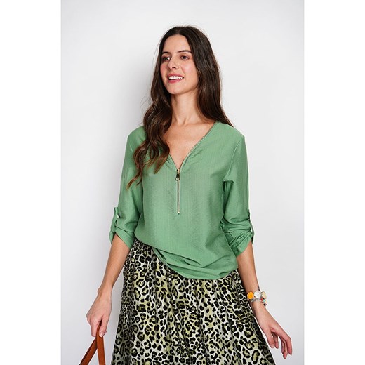 William de Faye Bluzka w kolorze zielonym William De Faye 40 wyprzedaż Limango Polska