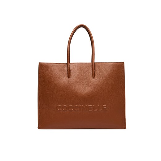 Torebka Coccinelle QBB Coccinllemyrtha Maxi Log E1 QBB 18 01 01 Brązowy ze sklepu eobuwie.pl w kategorii Torby Shopper bag - zdjęcie 185655899