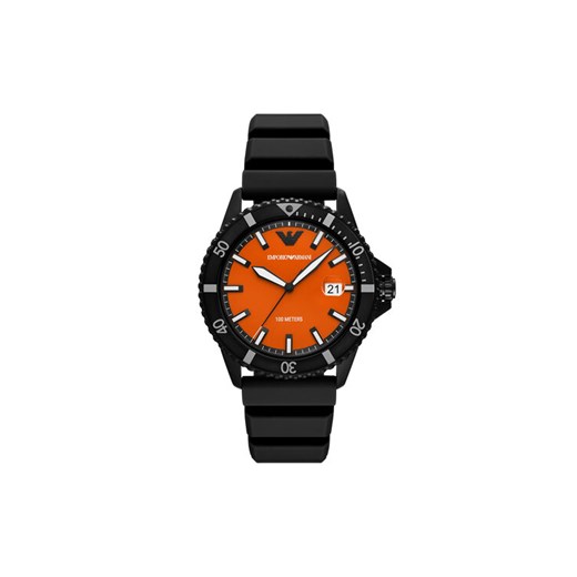 Zegarek Emporio Armani World Explorer AR11684 Czarny ze sklepu eobuwie.pl w kategorii Zegarki - zdjęcie 185655988