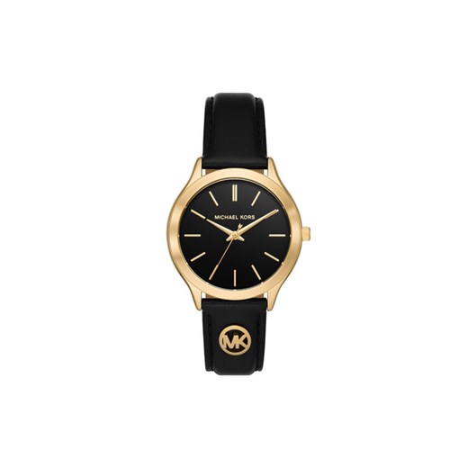 Zegarek Michael Kors Slim Runway MK7553 Czarny ze sklepu eobuwie.pl w kategorii Zegarki - zdjęcie 185655998