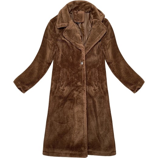 Płaszcz damski typu baranek J Style camel (11Z8157) ze sklepu goodlookin.pl w kategorii Płaszcze damskie - zdjęcie 185657148