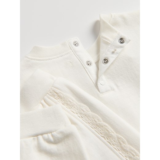 Reserved - Bawełniany komplet - złamana biel Reserved 80 (9-12 m.) Reserved