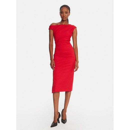 Rinascimento Sukienka koktajlowa CFC0125334003 Czerwony Slim Fit ze sklepu MODIVO w kategorii Sukienki - zdjęcie 185659155