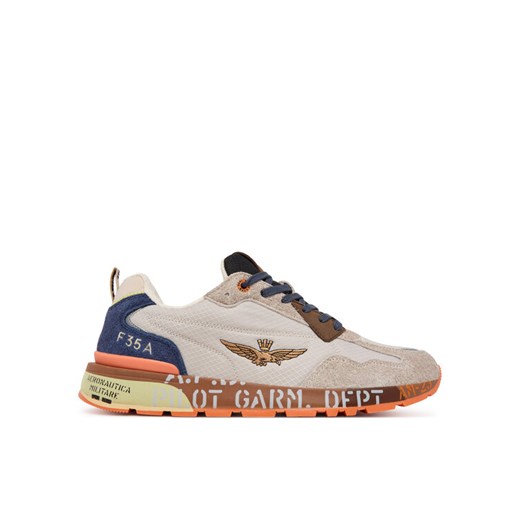 Aeronautica Militare Sneakersy 252SC0276UCT03546 Beżowy ze sklepu MODIVO w kategorii Buty sportowe męskie - zdjęcie 185659217