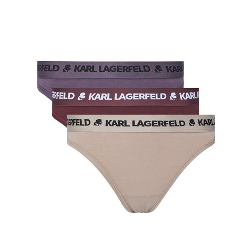 KARL LAGERFELD Komplet 3 par stringów A1W47158 Kolorowy ze sklepu MODIVO w kategorii Majtki damskie - zdjęcie 185659265