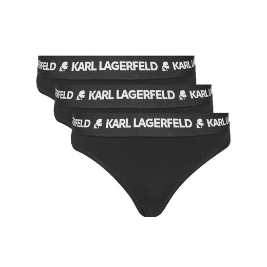KARL LAGERFELD Komplet 3 par fig klasycznych A1W47148 Czarny ze sklepu MODIVO w kategorii Majtki damskie - zdjęcie 185659446
